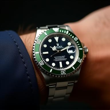 Rolex Submariner watch on wrist